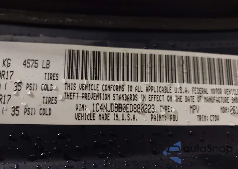 2014 Jeep Compass Sport from USA, damaged, VIN 1C4NJDBB0ED880223